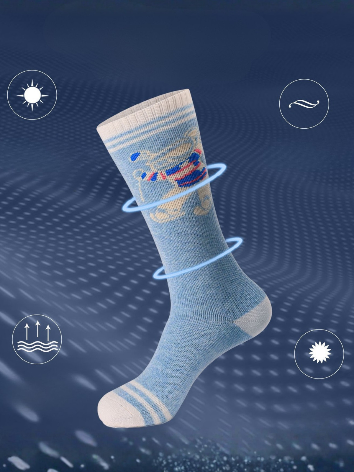 Glide Bear Kids Ski Socks